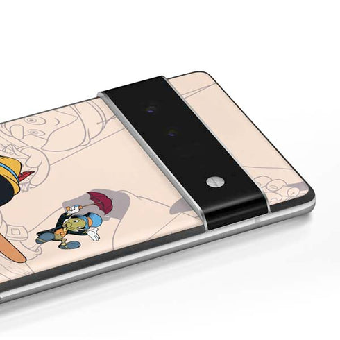 Disney Pinocchio and Jiminy Cricket Google Pixel 6 Skin